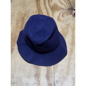 Patricia Underwood New York Blue Wool Felt Short Brim @ Gray Bin